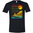 T-Shirts Black / X-Small Landscape Painted With Tea Men's Semi-Fitted Softstyle
