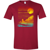 T-Shirts Cardinal Red / S Landscape Painted With Tea Men's Semi-Fitted Softstyle