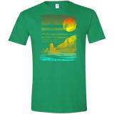 T-Shirts Heather Irish Green / S Landscape Painted With Tea Men's Semi-Fitted Softstyle