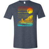 T-Shirts Heather Navy / S Landscape Painted With Tea Men's Semi-Fitted Softstyle