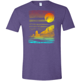 T-Shirts Heather Purple / S Landscape Painted With Tea Men's Semi-Fitted Softstyle