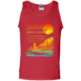 T-Shirts Red / S Landscape Painted With Tea Men's Tank Top