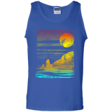 T-Shirts Royal / S Landscape Painted With Tea Men's Tank Top