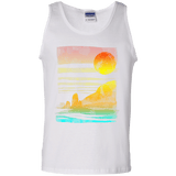T-Shirts White / S Landscape Painted With Tea Men's Tank Top