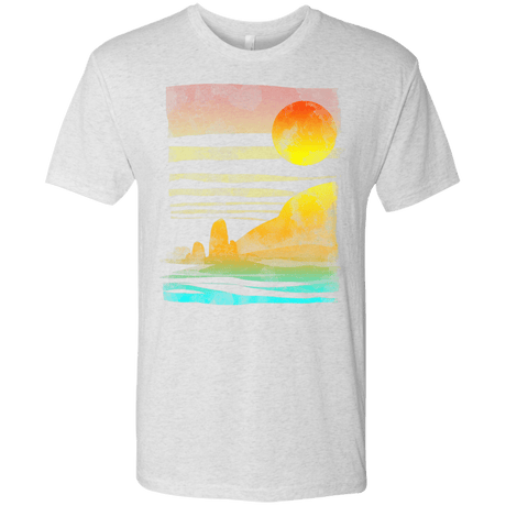 T-Shirts Heather White / S Landscape Painted With Tea Men's Triblend T-Shirt