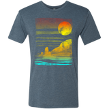 T-Shirts Indigo / S Landscape Painted With Tea Men's Triblend T-Shirt