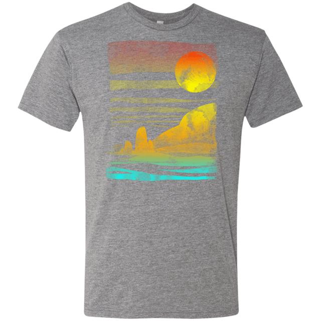 T-Shirts Premium Heather / S Landscape Painted With Tea Men's Triblend T-Shirt