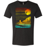 T-Shirts Vintage Black / S Landscape Painted With Tea Men's Triblend T-Shirt