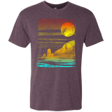 T-Shirts Vintage Purple / S Landscape Painted With Tea Men's Triblend T-Shirt
