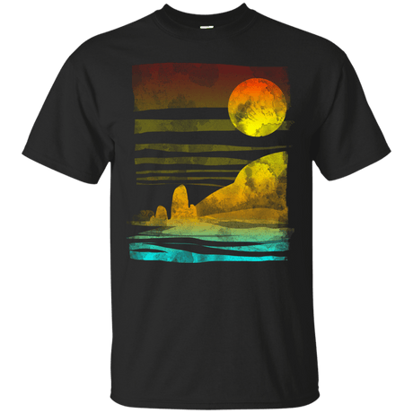 T-Shirts Black / S Landscape Painted With Tea T-Shirt