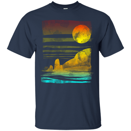 T-Shirts Navy / S Landscape Painted With Tea T-Shirt