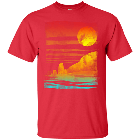 T-Shirts Red / S Landscape Painted With Tea T-Shirt
