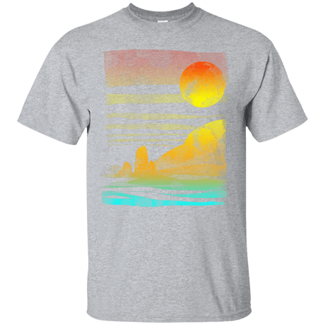 T-Shirts Sport Grey / S Landscape Painted With Tea T-Shirt