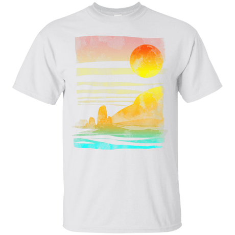 T-Shirts White / S Landscape Painted With Tea T-Shirt