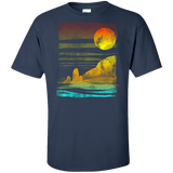 T-Shirts Navy / XLT Landscape Painted With Tea Tall T-Shirt