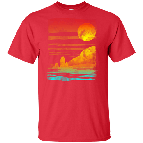 T-Shirts Red / XLT Landscape Painted With Tea Tall T-Shirt