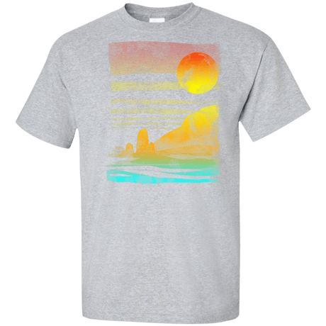T-Shirts Sport Grey / XLT Landscape Painted With Tea Tall T-Shirt