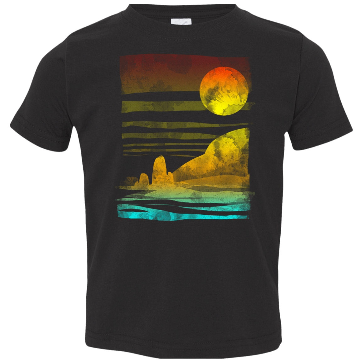 T-Shirts Black / 2T Landscape Painted With Tea Toddler Premium T-Shirt