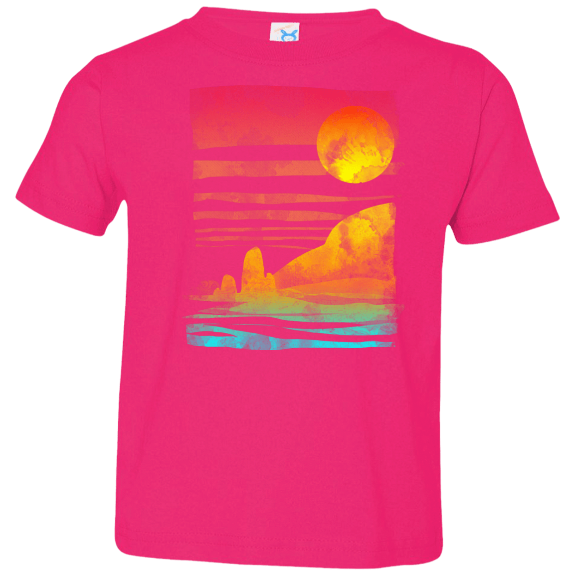 T-Shirts Hot Pink / 2T Landscape Painted With Tea Toddler Premium T-Shirt