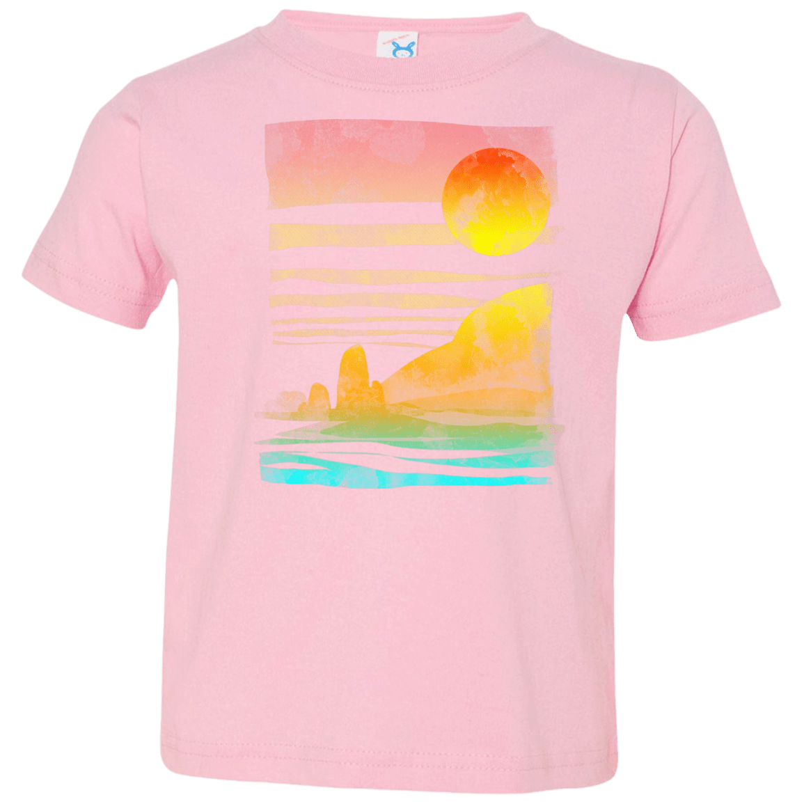 T-Shirts Pink / 2T Landscape Painted With Tea Toddler Premium T-Shirt