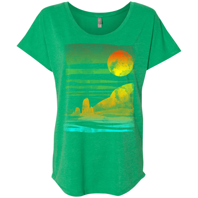 T-Shirts Envy / X-Small Landscape Painted With Tea Triblend Dolman Sleeve