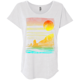 T-Shirts Heather White / X-Small Landscape Painted With Tea Triblend Dolman Sleeve