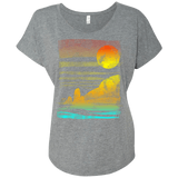 T-Shirts Premium Heather / X-Small Landscape Painted With Tea Triblend Dolman Sleeve