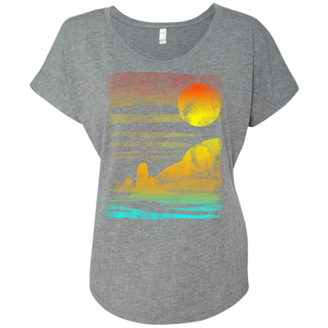 T-Shirts Premium Heather / X-Small Landscape Painted With Tea Triblend Dolman Sleeve