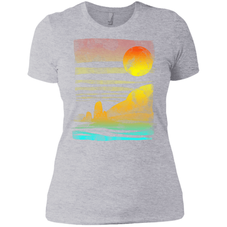 T-Shirts Heather Grey / X-Small Landscape Painted With Tea Women's Premium T-Shirt