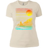 T-Shirts Ivory/ / X-Small Landscape Painted With Tea Women's Premium T-Shirt