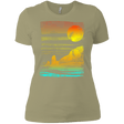 T-Shirts Light Olive / X-Small Landscape Painted With Tea Women's Premium T-Shirt