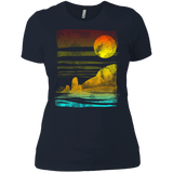 T-Shirts Midnight Navy / X-Small Landscape Painted With Tea Women's Premium T-Shirt