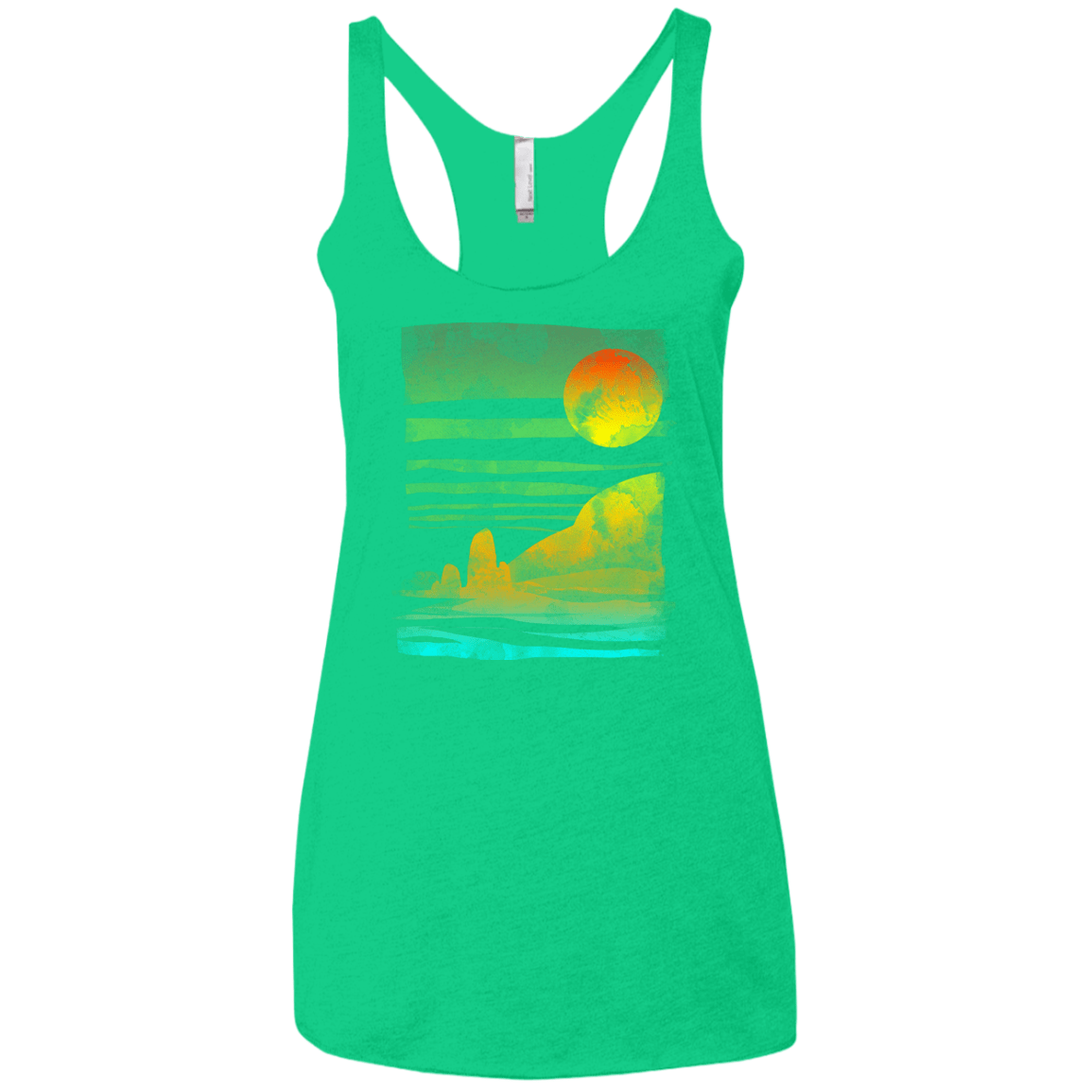 T-Shirts Envy / X-Small Landscape Painted With Tea Women's Triblend Racerback Tank