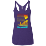 T-Shirts Purple Rush / X-Small Landscape Painted With Tea Women's Triblend Racerback Tank