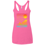 T-Shirts Vintage Pink / X-Small Landscape Painted With Tea Women's Triblend Racerback Tank