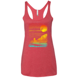 T-Shirts Vintage Red / X-Small Landscape Painted With Tea Women's Triblend Racerback Tank