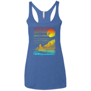T-Shirts Vintage Royal / X-Small Landscape Painted With Tea Women's Triblend Racerback Tank