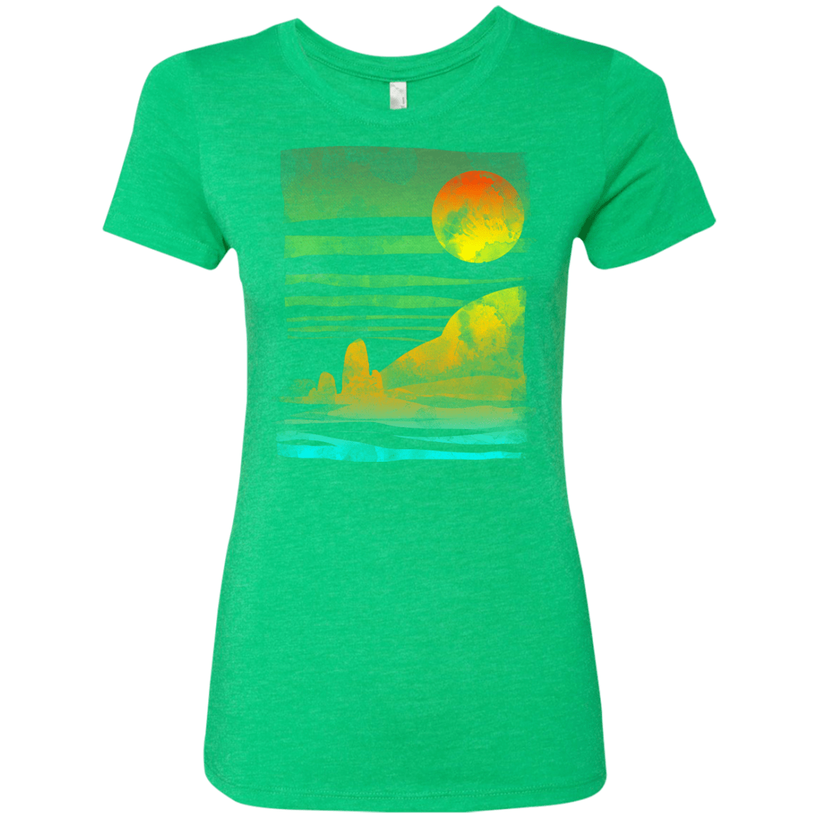 T-Shirts Envy / S Landscape Painted With Tea Women's Triblend T-Shirt