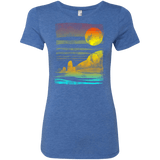 T-Shirts Vintage Royal / S Landscape Painted With Tea Women's Triblend T-Shirt