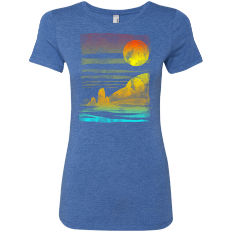 T-Shirts Vintage Royal / S Landscape Painted With Tea Women's Triblend T-Shirt