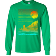 T-Shirts Irish Green / YS Landscape Painted With Tea Youth Long Sleeve T-Shirt