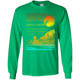 T-Shirts Irish Green / YS Landscape Painted With Tea Youth Long Sleeve T-Shirt