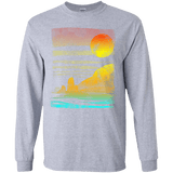 T-Shirts Sport Grey / YS Landscape Painted With Tea Youth Long Sleeve T-Shirt