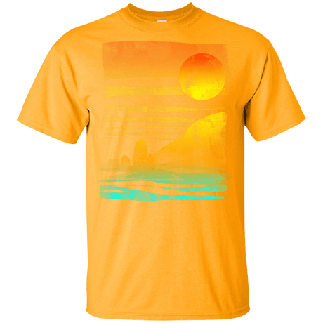 T-Shirts Gold / YXS Landscape Painted With Tea Youth T-Shirt