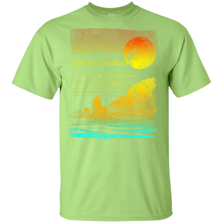 T-Shirts Mint Green / YXS Landscape Painted With Tea Youth T-Shirt