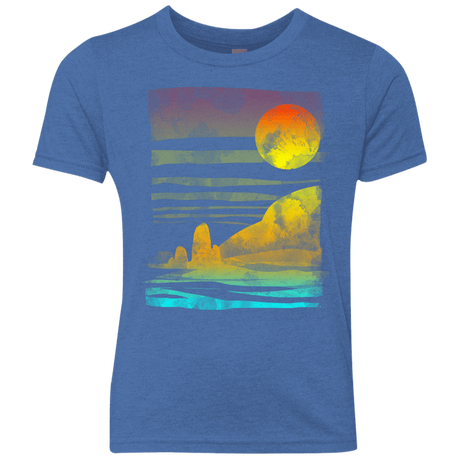 T-Shirts Vintage Royal / YXS Landscape Painted With Tea Youth Triblend T-Shirt