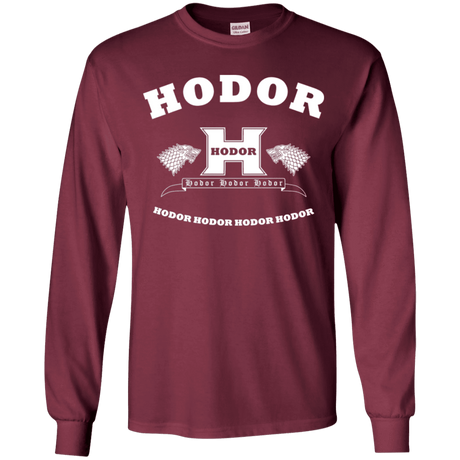 T-Shirts Maroon / YS Language Academy Youth Long Sleeve T-Shirt