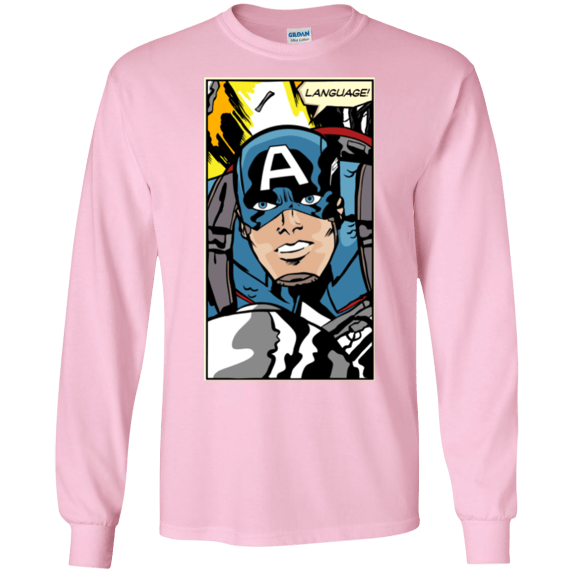 T-Shirts Light Pink / S Language Men's Long Sleeve T-Shirt