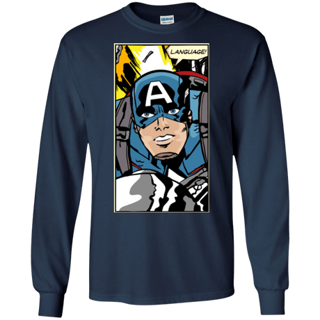 T-Shirts Navy / S Language Men's Long Sleeve T-Shirt