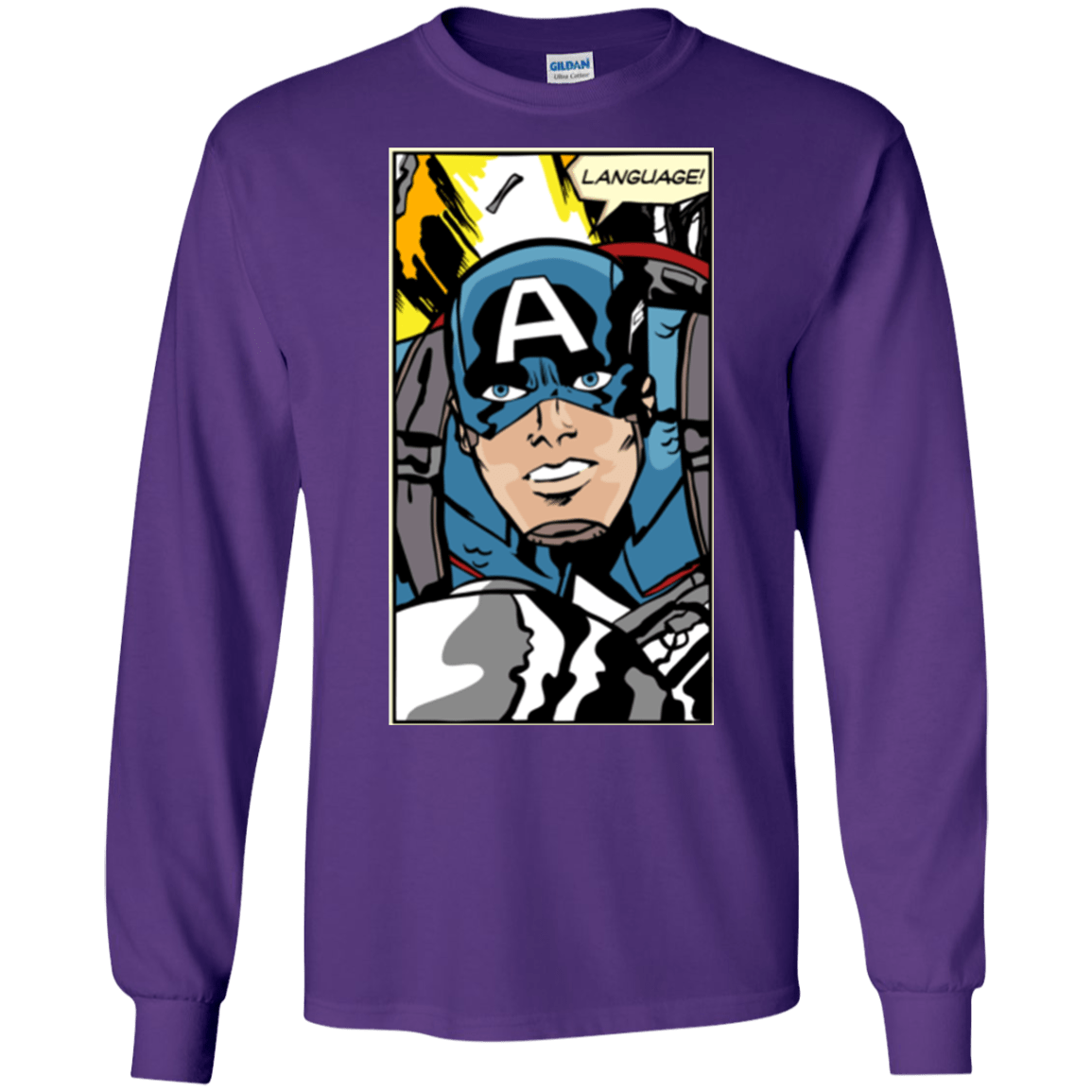 T-Shirts Purple / S Language Men's Long Sleeve T-Shirt